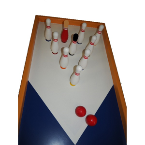 Kegelbaan incl 10 kegels 2 ballen