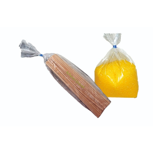 Spinsuiker Geel 1.5 kg en 100 stokjes 28 cm