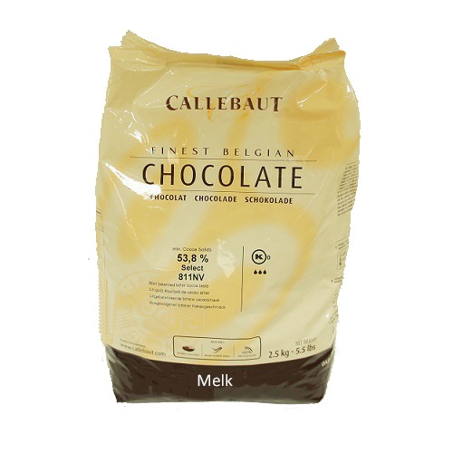 Chocolade Callets melk Callebaut 2.5 kg