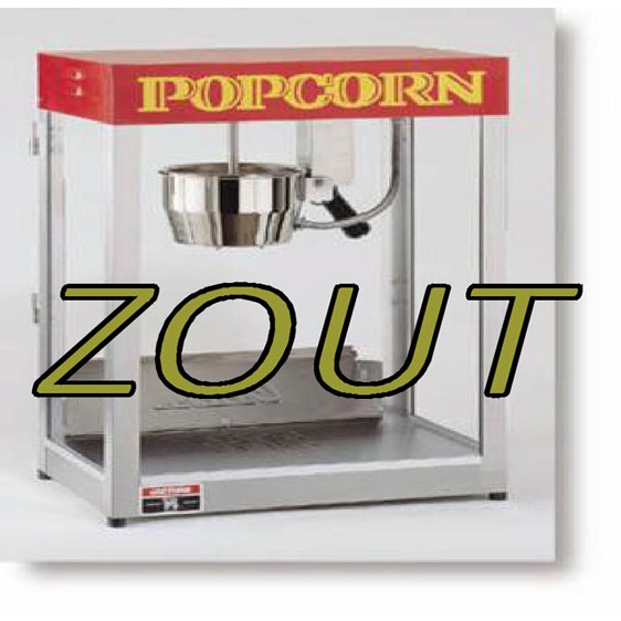 Popcornmachine Zout incl 50 zakjes en mais 